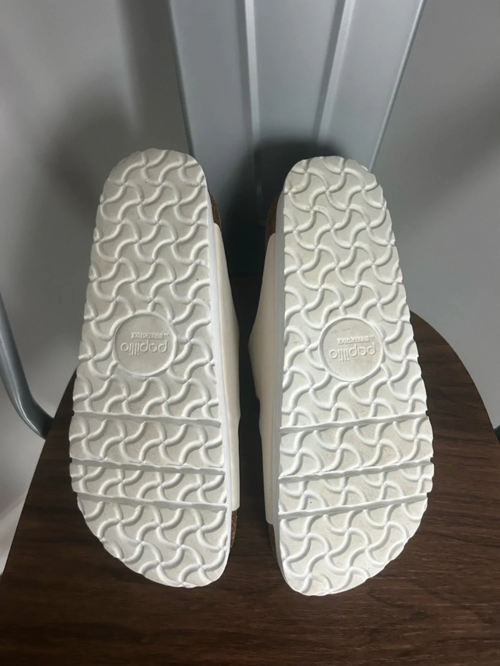 Birkenstock White Arizona Double Strap Sandals platform - Picture 5 of 5